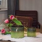 Sett m/ lysholder/vase grønn thumbnail