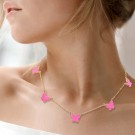 Halskjede sommerfugl Rosa thumbnail