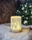 Lykt LED med julemotiv Sølv thumbnail