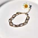 Ankelsmykke oval lenke Gullfarget thumbnail