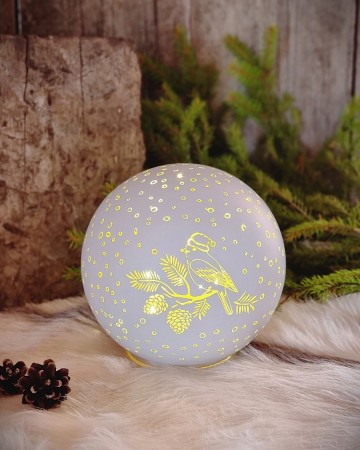 Lyskule LED med fugl