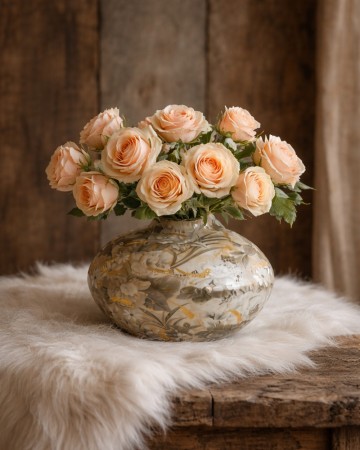 Vase med fin dekor XL