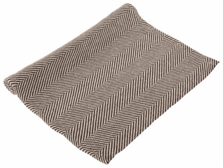 Brikke vevd bomull Røros sort 33x48cm
