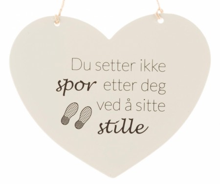 Skilt hjerte lite Sette spor etter seg
