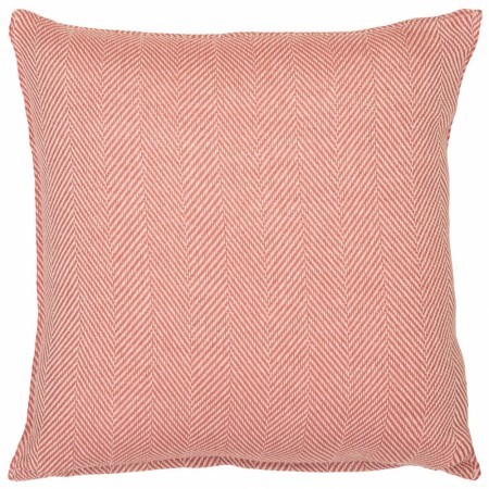 Putetrekk vevd bomull Røros korall 45x45cm