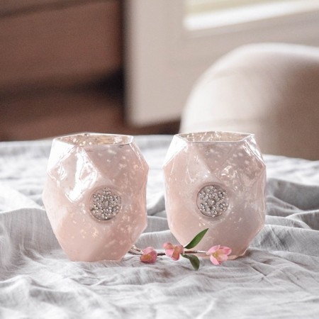 Telysholder dus rosa 2pk