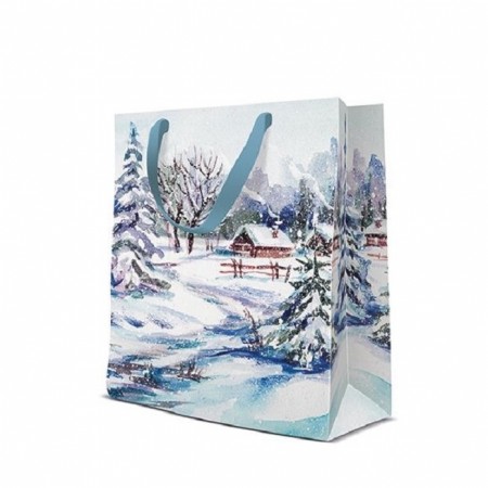 Gavepose 20x25cm Vinterlandskap 