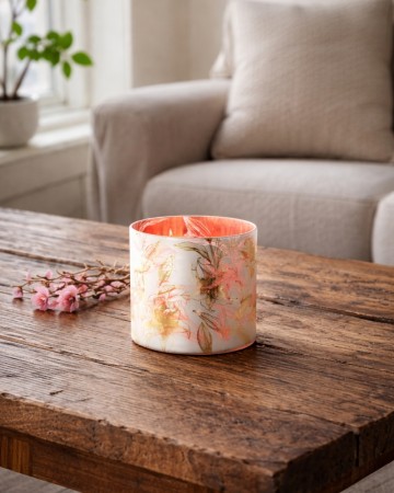 Lykt med blomster XL