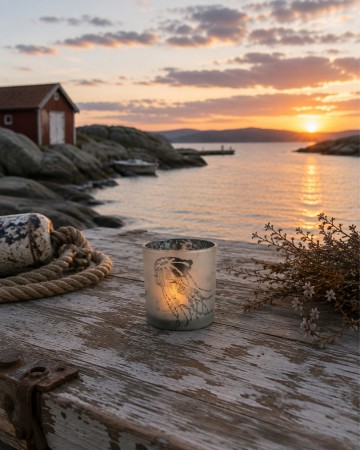 Telysholder med brennmanet L