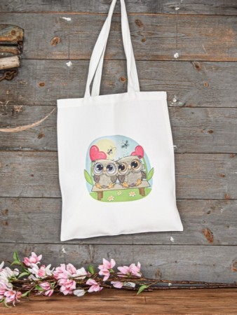 Handlenett Ugler på benk