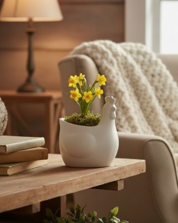 Høne planteholder/skål